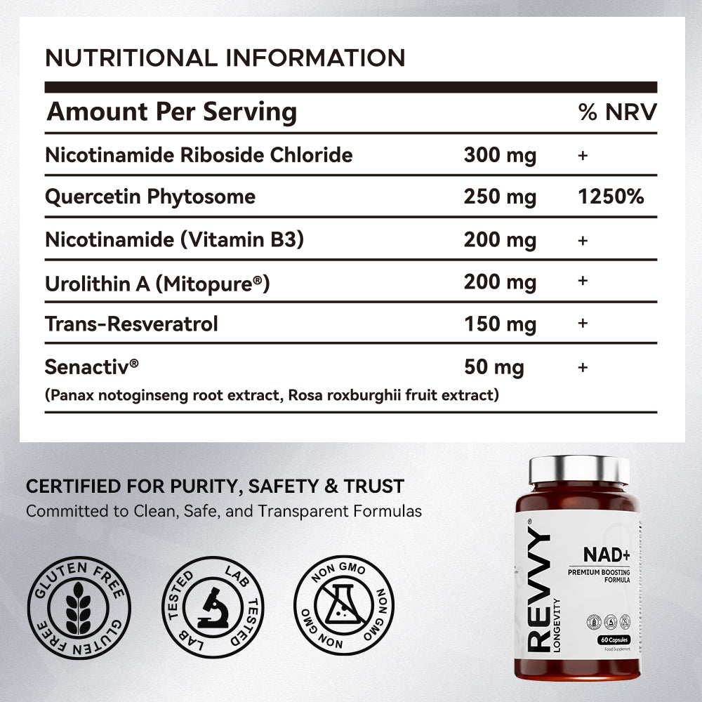 REVVY® NAD+ Premium Boosting Capsules (60 pces)