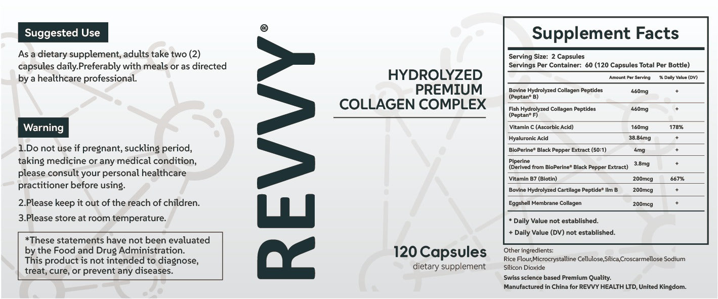 REVVY® Hydrolyzed Premium Collagen Capsules