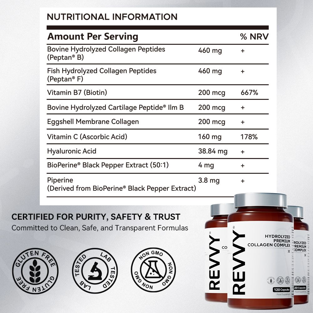 REVVY® Hydrolyzed Premium Collagen Capsules